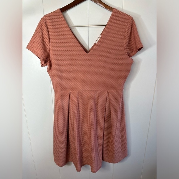 Maurice’s Mauve Pink Waffle Knit A-Line Women’s Dress Size Large - Picture 4 of 10
